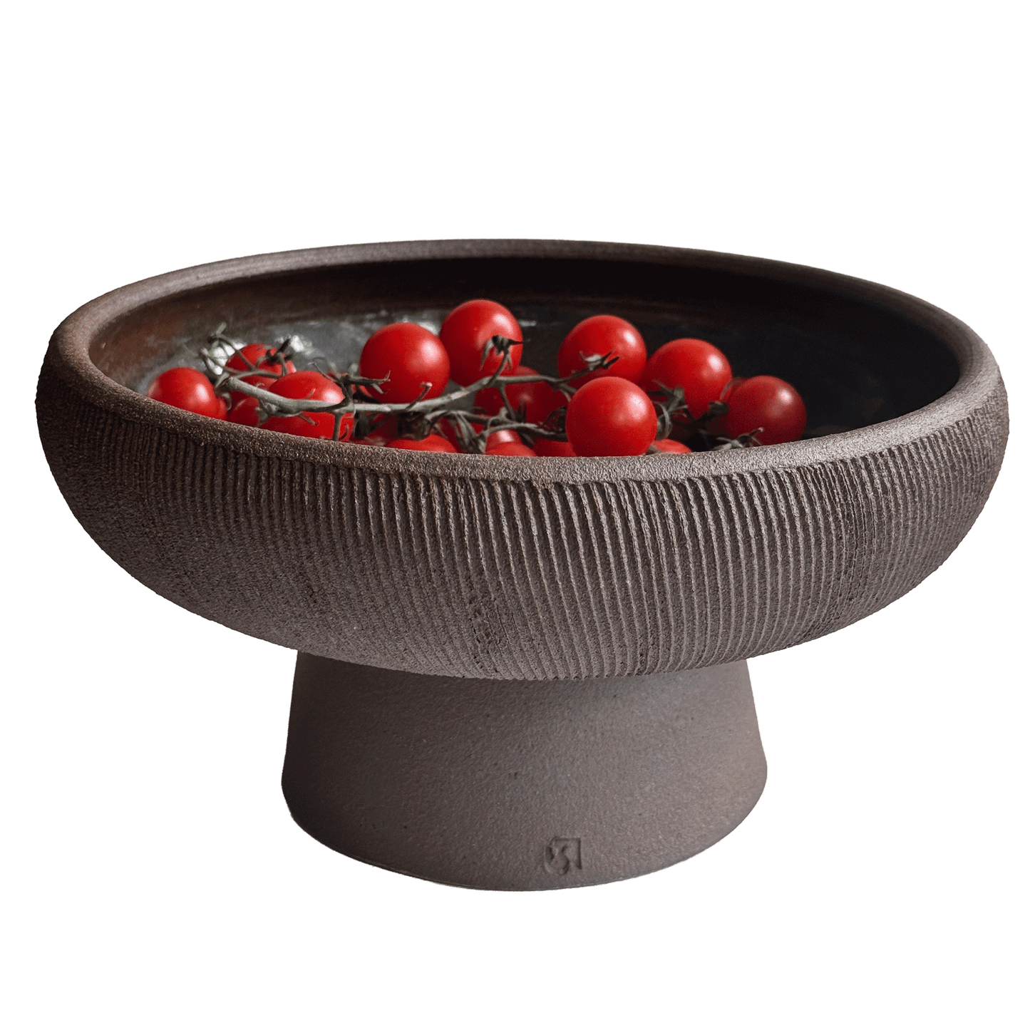 10" Jasper Pedestal Bowl 101 - SOMBRA