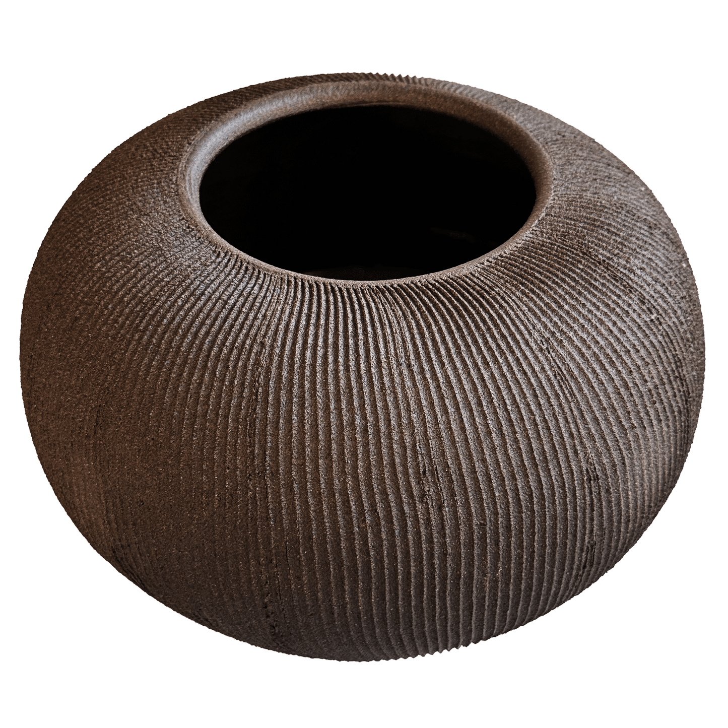 Jasper Ribbed Vase 031 - SOMBRA