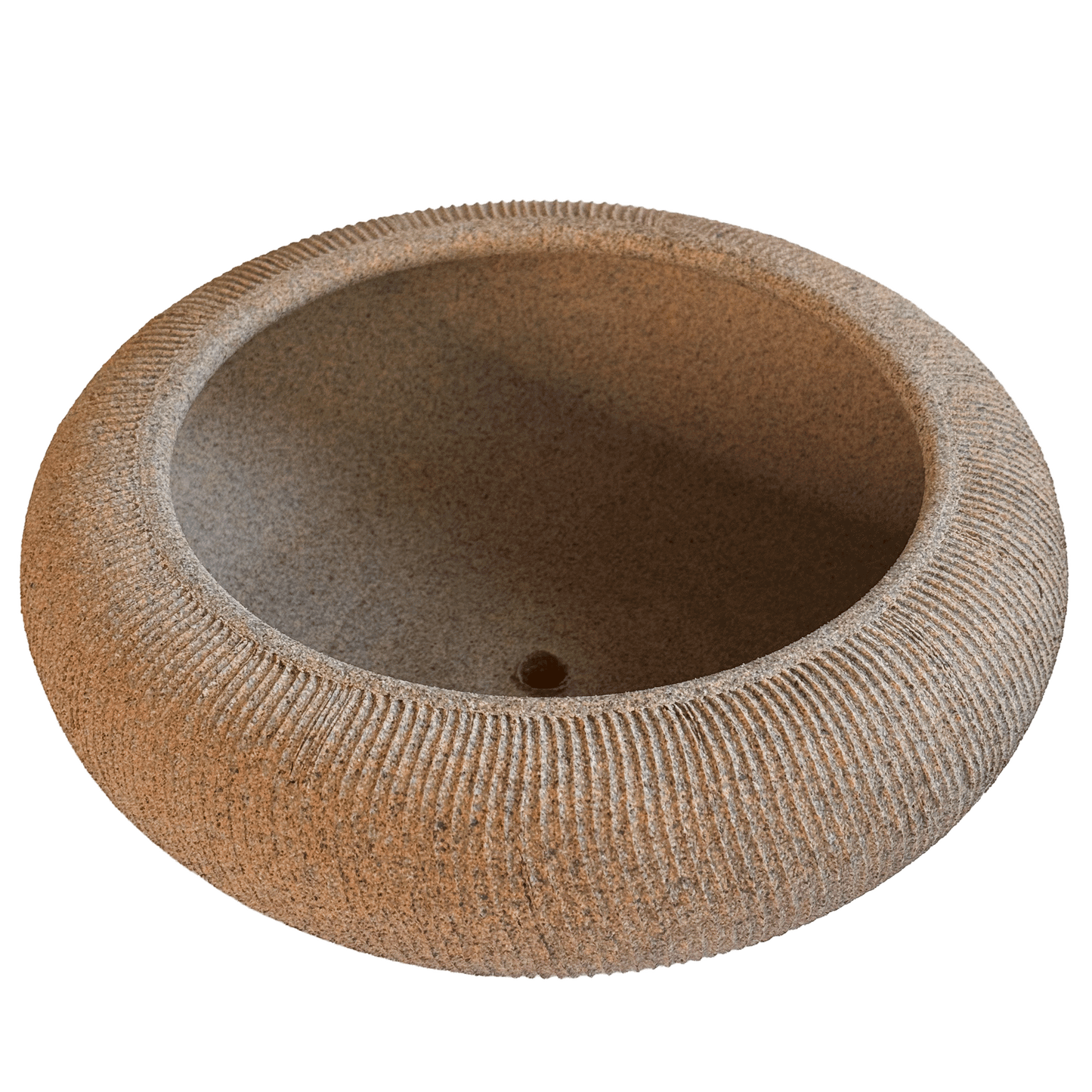 Sandstone Ribbed Planter Set 105 - SOMBRA