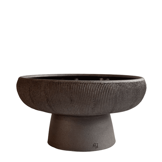 10" Jasper Pedestal Bowl 001 - SOMBRA