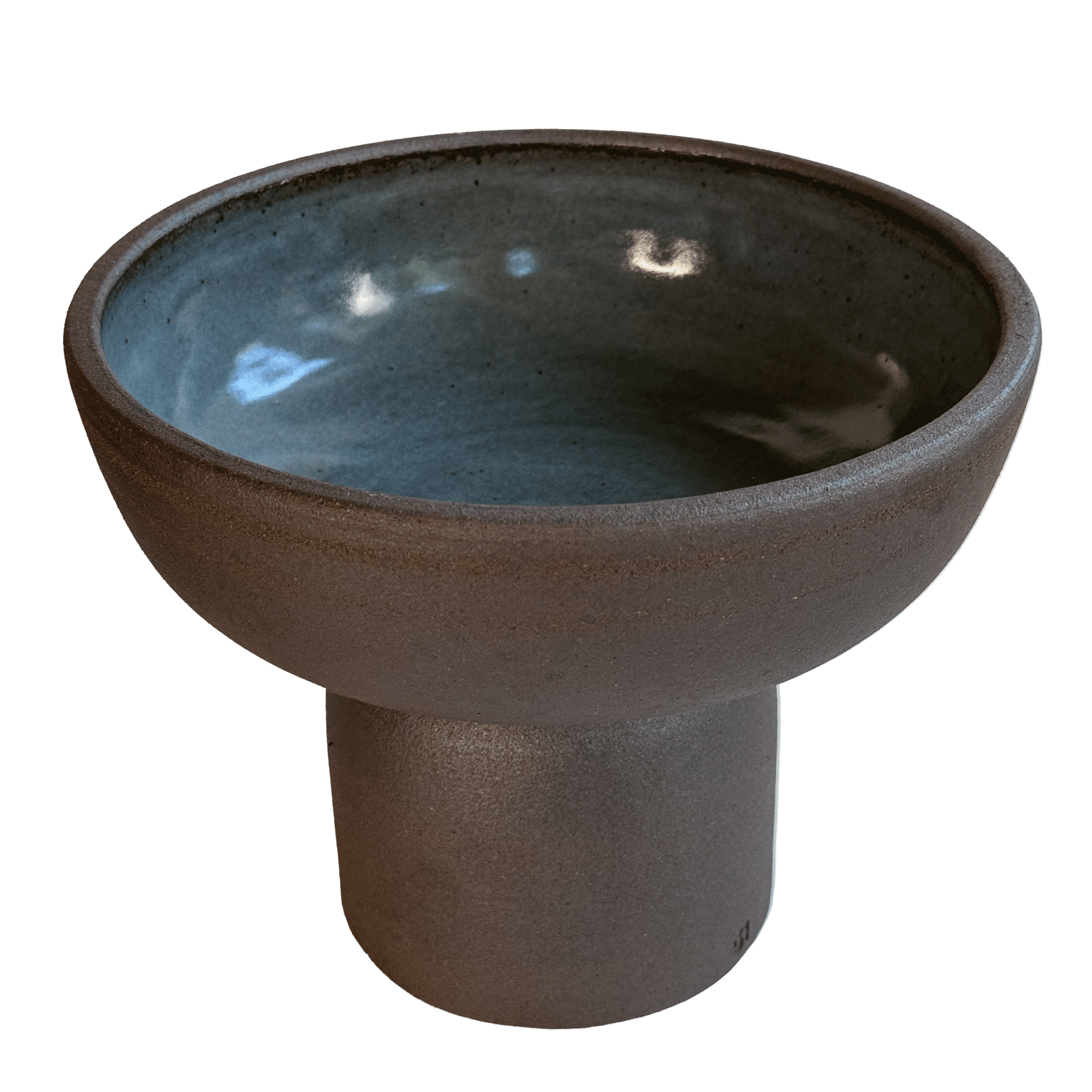 10" Jasper Pedestal Bowl 002 - SOMBRA