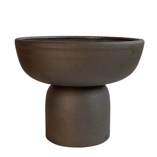 10" Jasper Pedestal Bowl 002 - SOMBRA