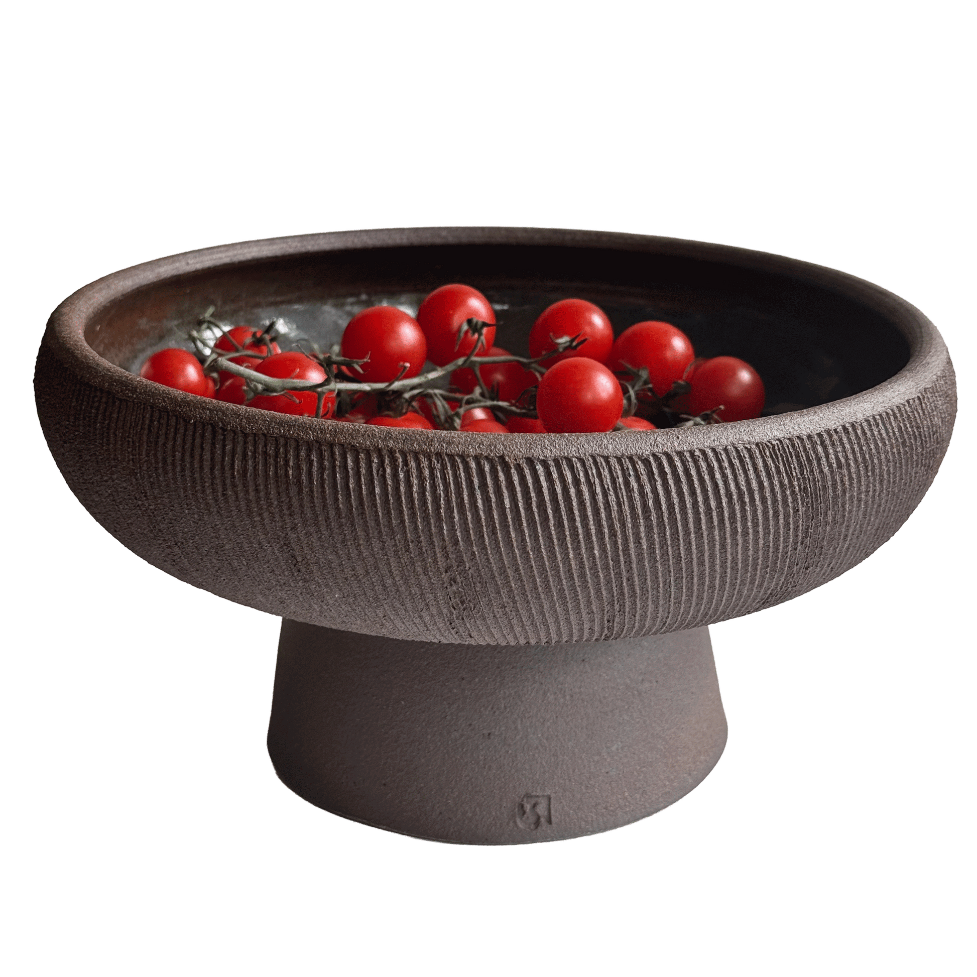 10" Jasper Pedestal Bowl 101 - SOMBRA