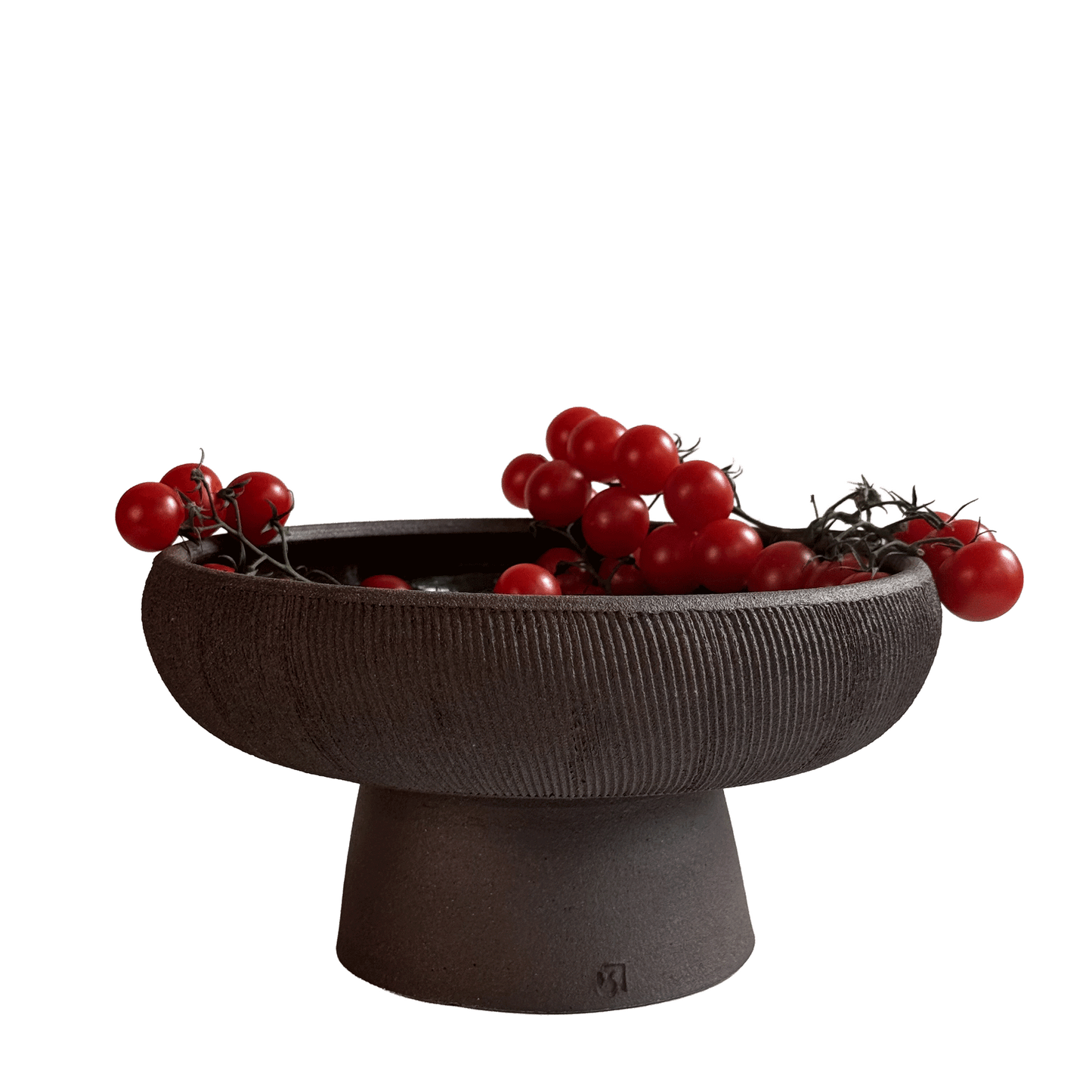 10" Jasper Pedestal Bowl 101 - SOMBRA