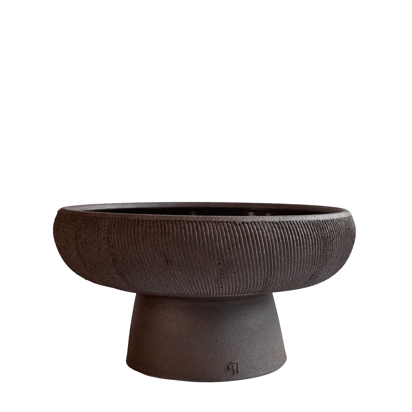 10" Jasper Pedestal Bowl 101 - SOMBRA