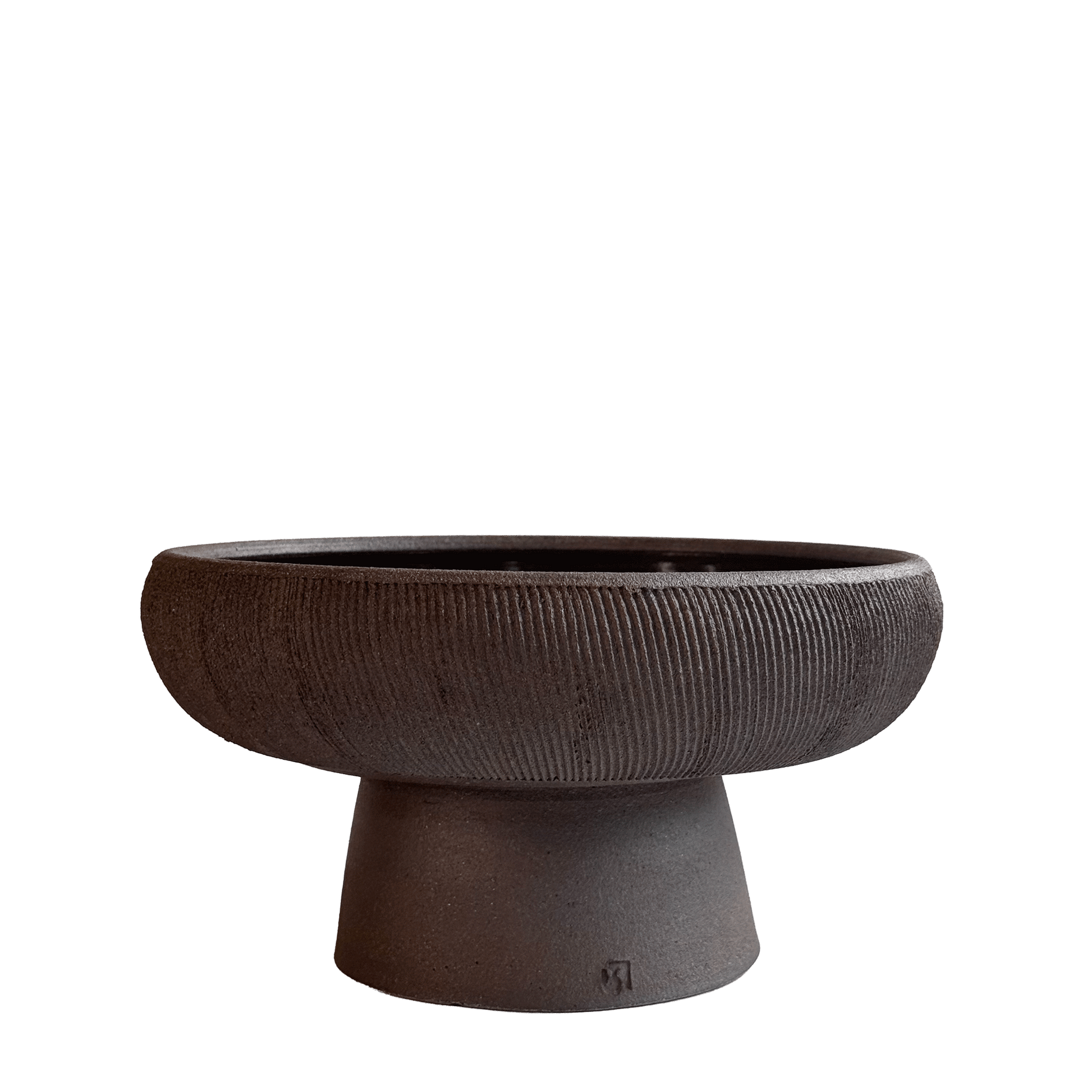 10" Jasper Pedestal Bowl 101 - SOMBRA