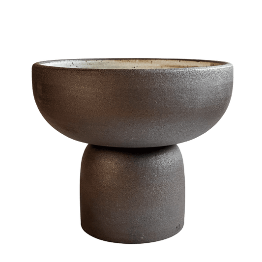 10" Jasper Pedestal Bowl 102 - SOMBRA