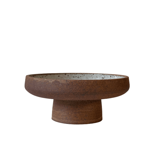 10" Sandstone Pedestal Bowl 007 - SOMBRA