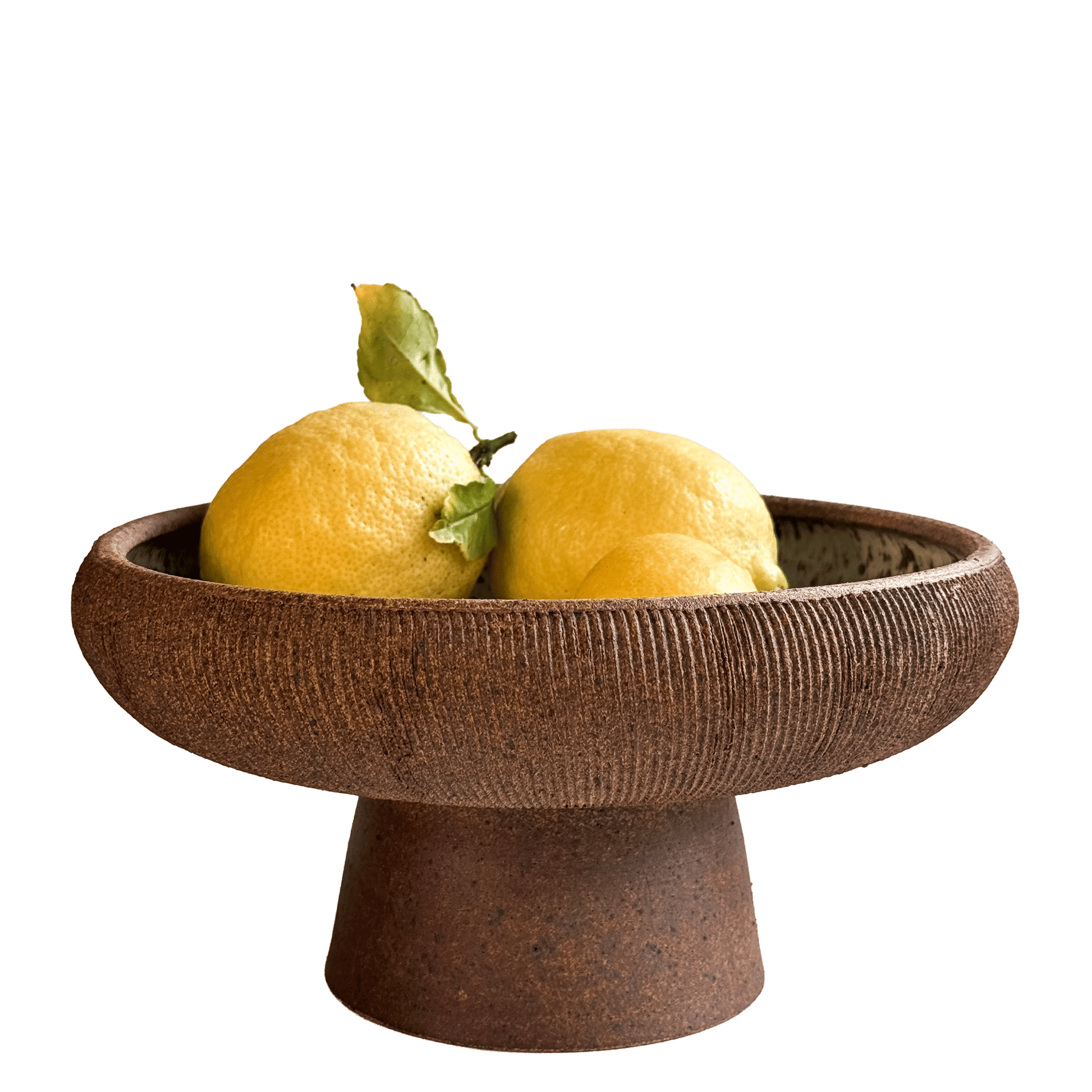10" Sandstone Pedestal Bowl 101 - SOMBRA