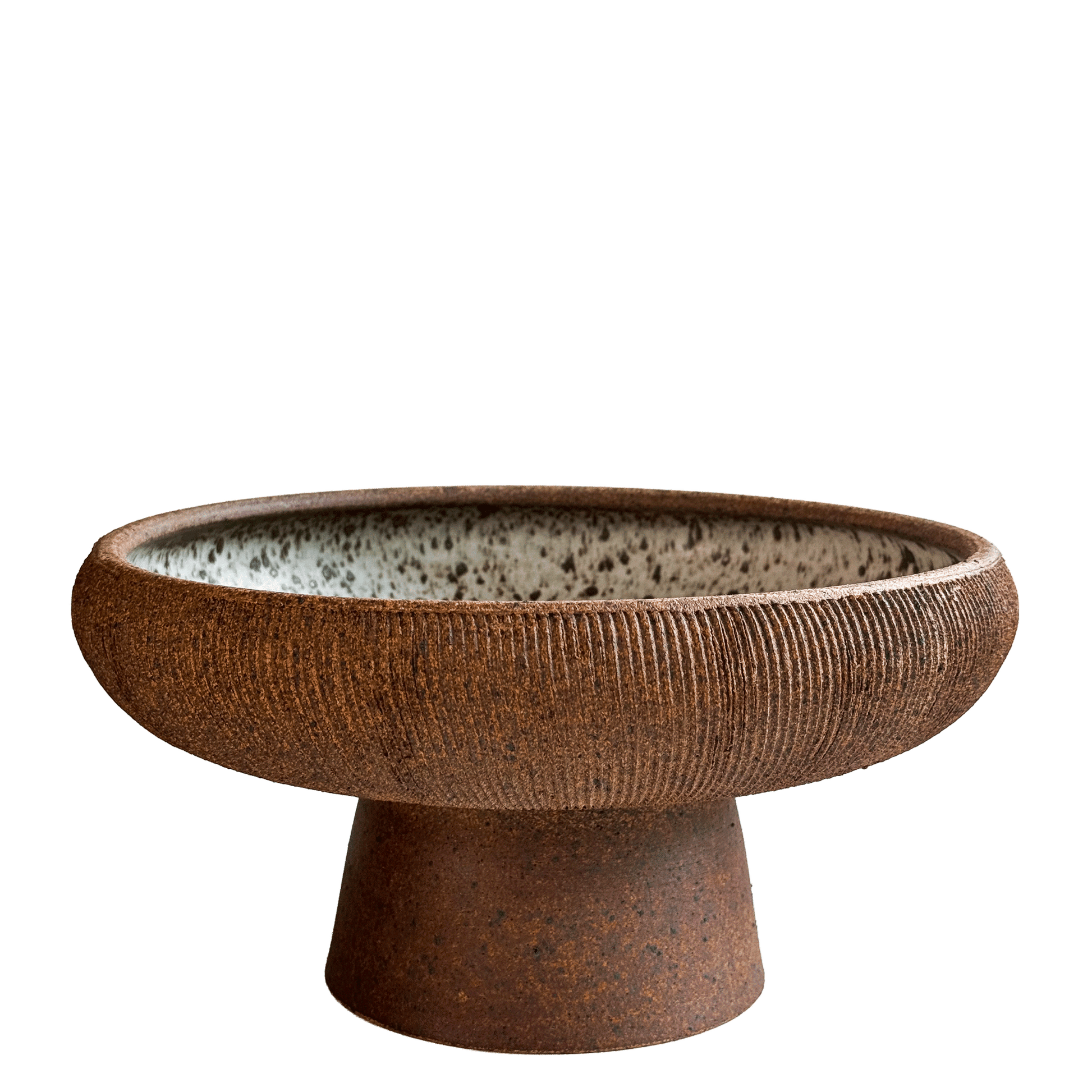 10" Sandstone Pedestal Bowl 101 - SOMBRA