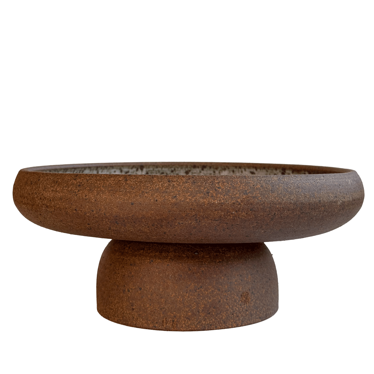 11" Sandstone Pedestal Bowl 009 - SOMBRA