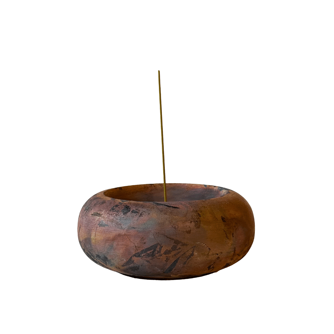 Raku Incense Holder - RKIH007