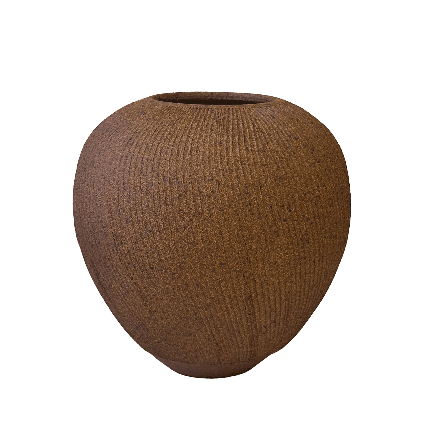 Sandstone Ribbed Vase 054