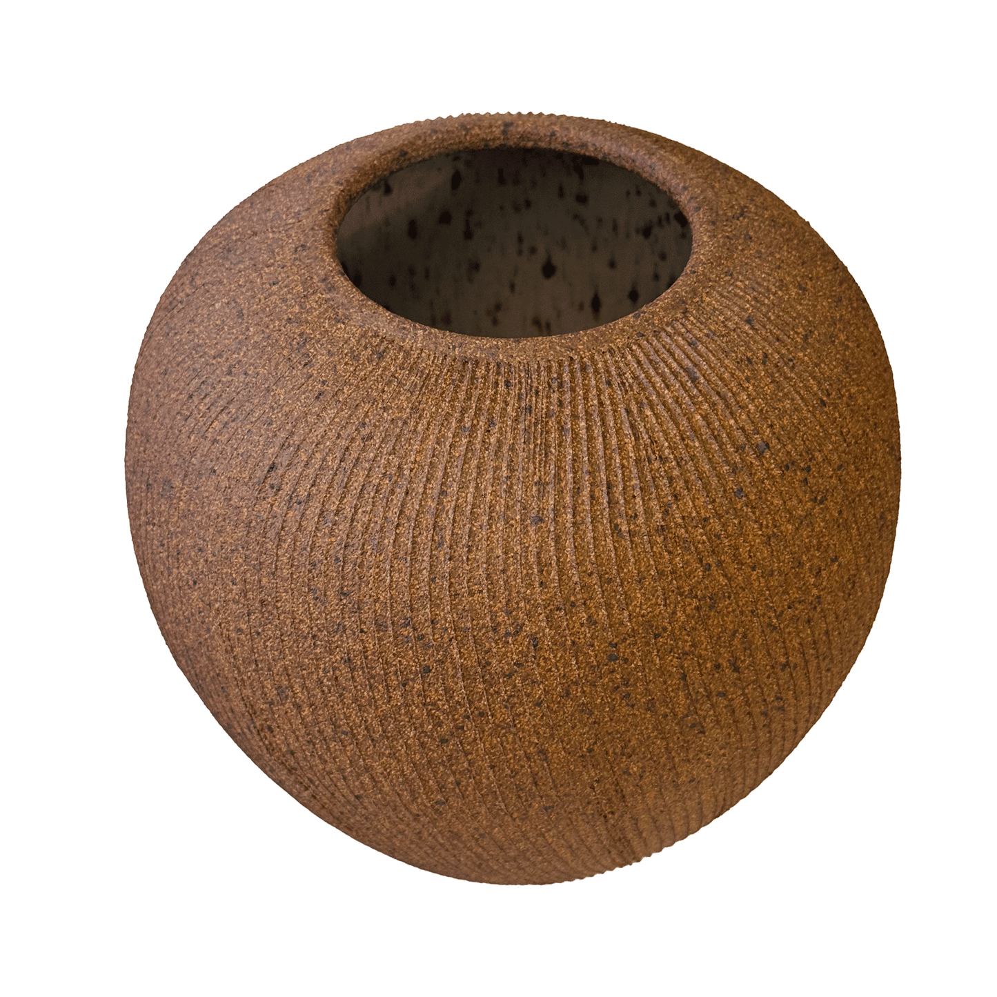 Sandstone Ribbed Vase 054