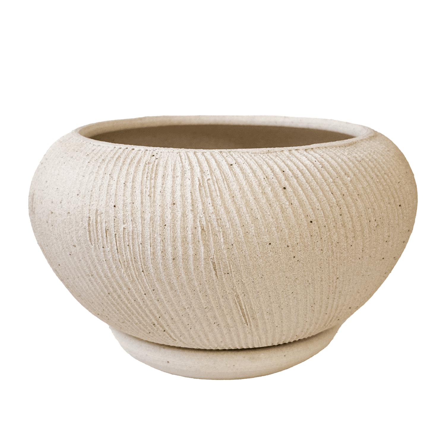 Quartzite Ribbed Planter Set 052