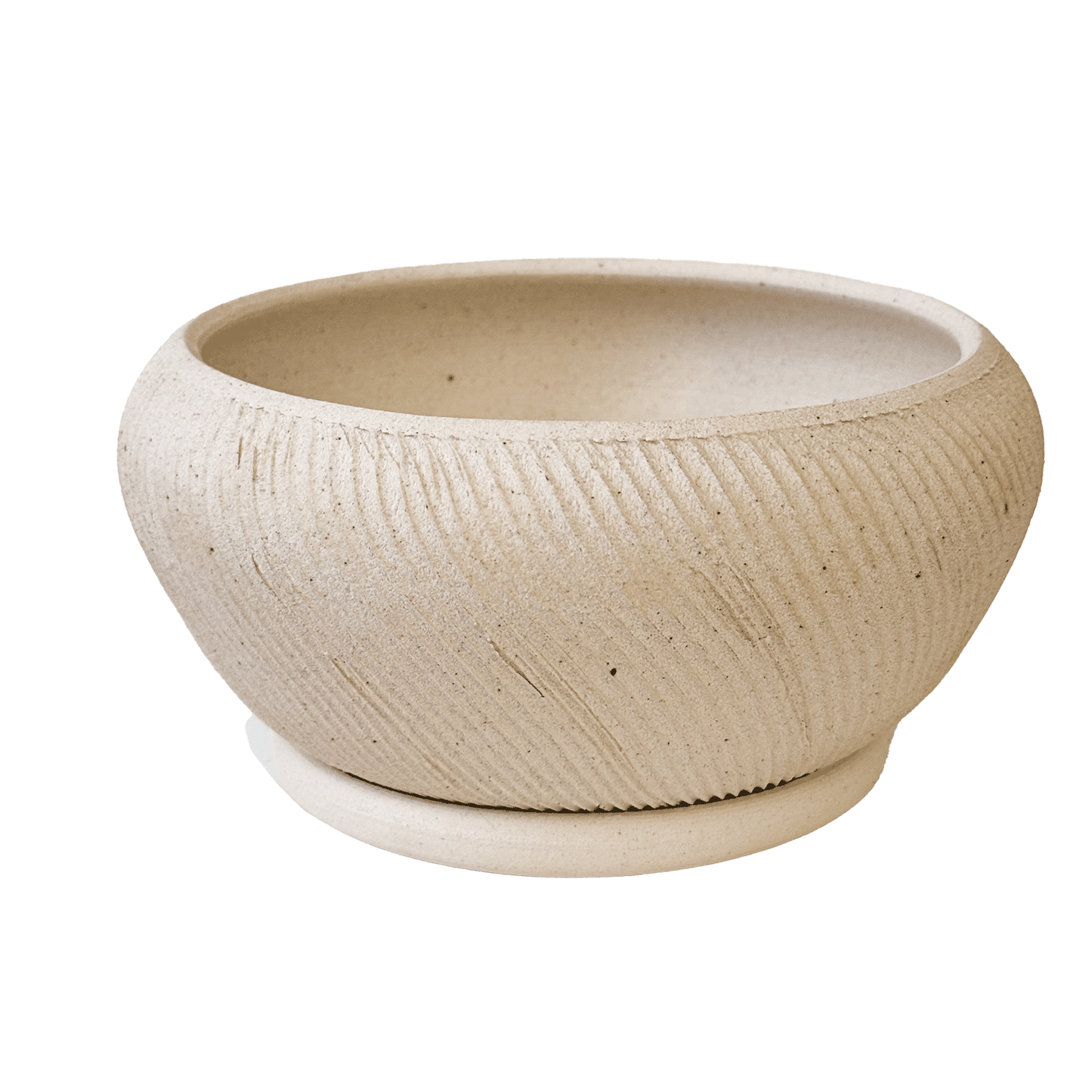 Quartzite Ribbed Planter Set 053