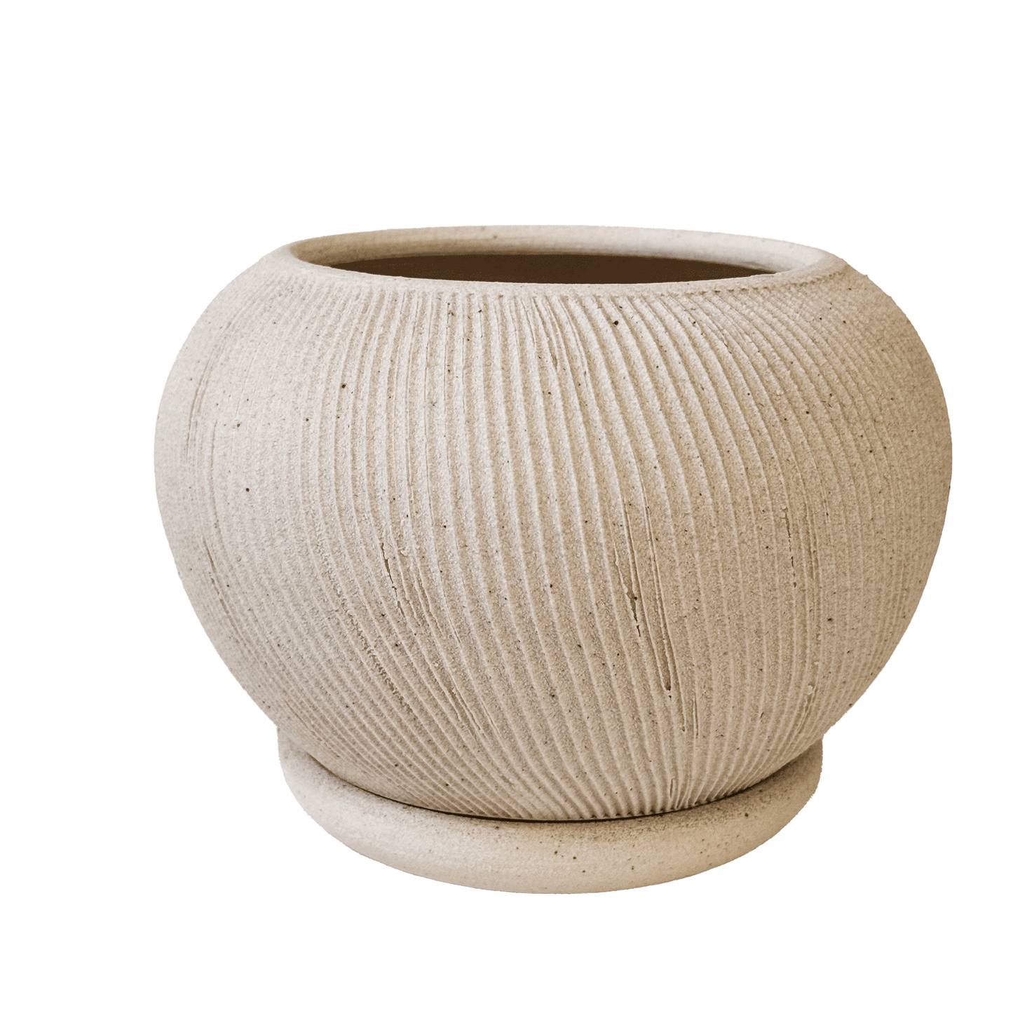 Quartzite Ribbed Planter Set 054