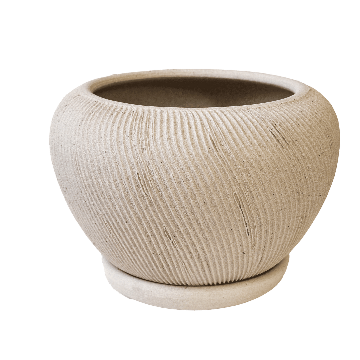 Quartzite Ribbed Planter Set 055