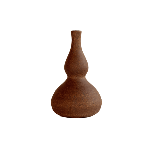 Sandstone Bottleneck Vase 051 - SOMBRA