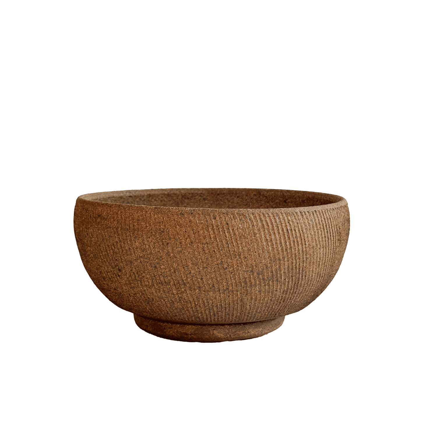 Sandstone Ribbed Planter Set 086 - SOMBRA