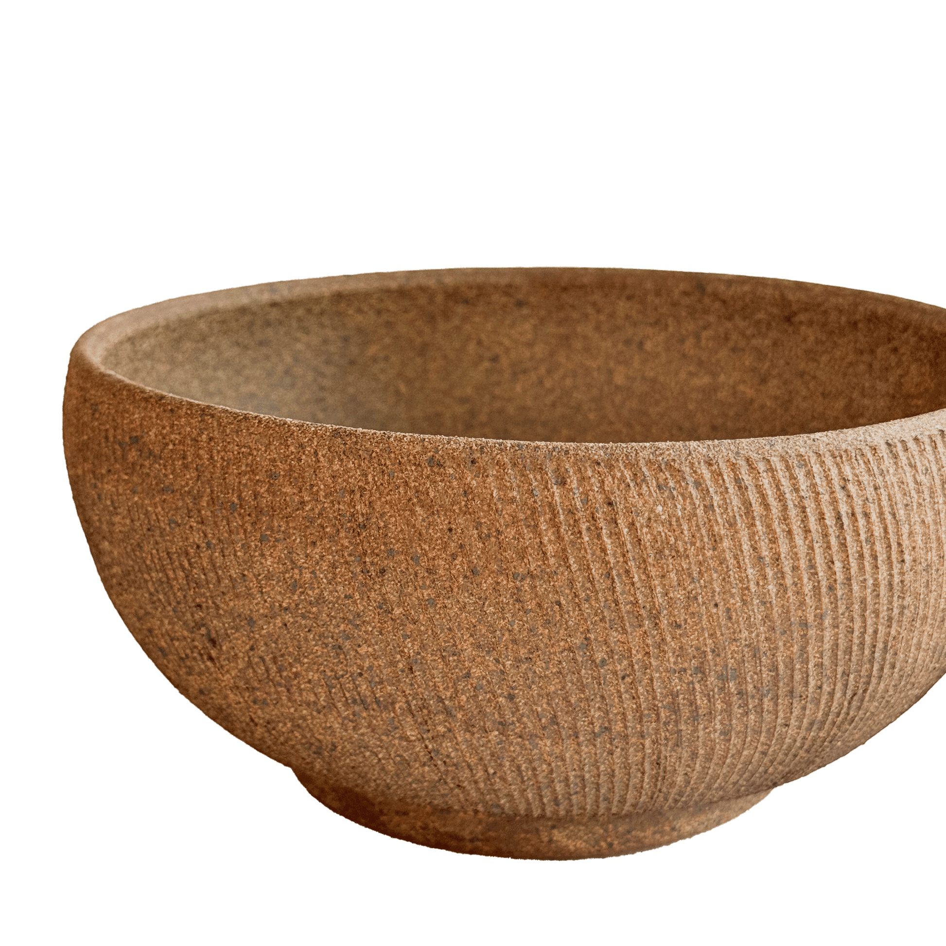 Sandstone Ribbed Planter Set 086 - SOMBRA