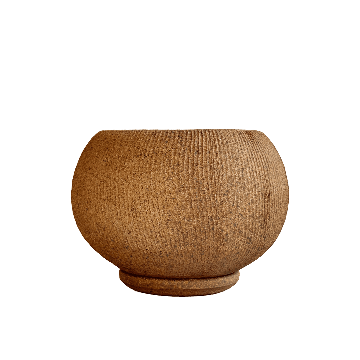 Sandstone Ribbed Planter Set 088 - SOMBRA