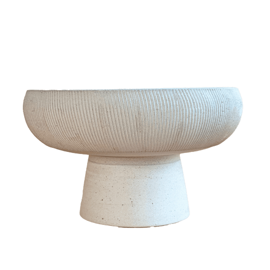 10" Quartzite Pedestal Bowl 002 - SOMBRA