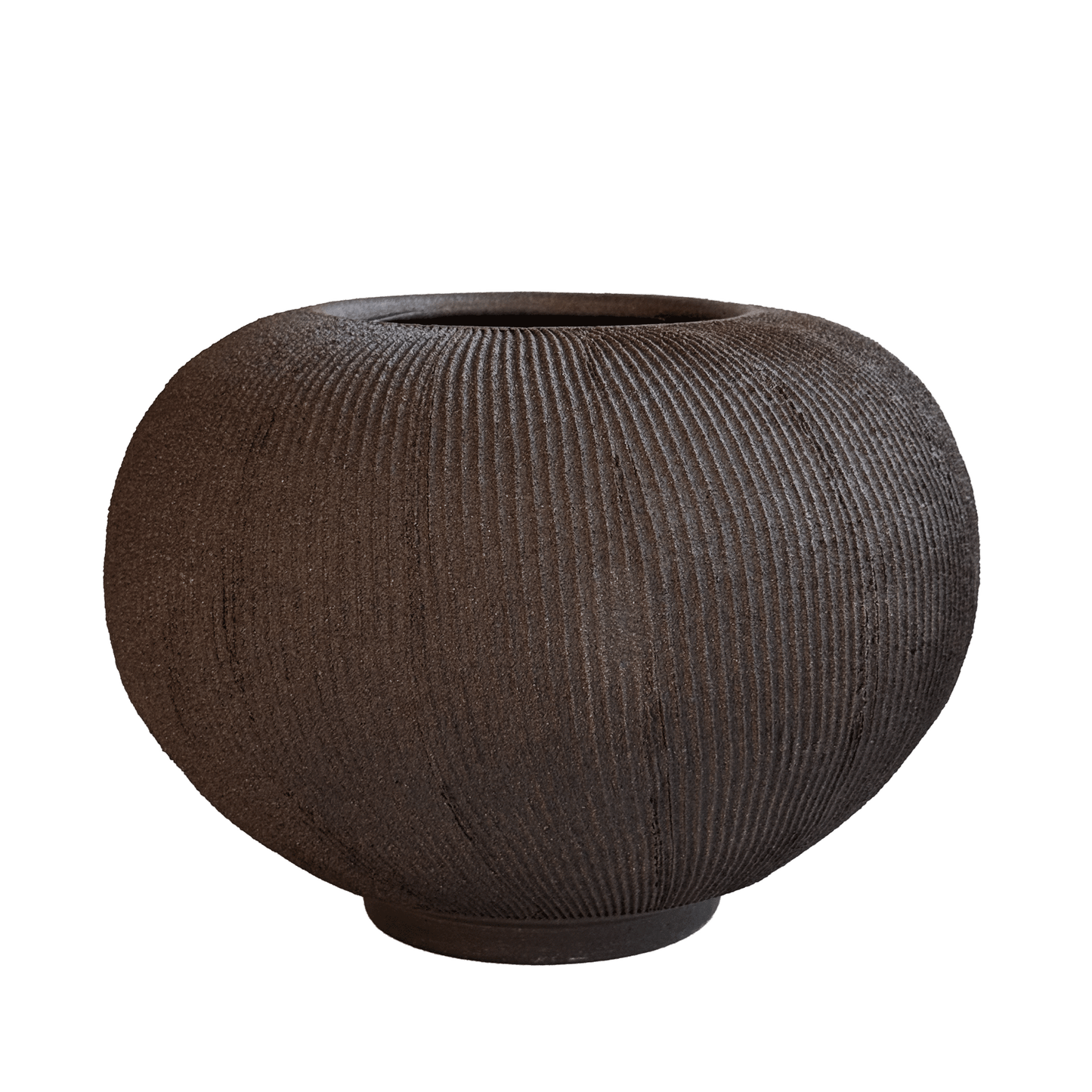 Jasper Ribbed Vase 031 - SOMBRA