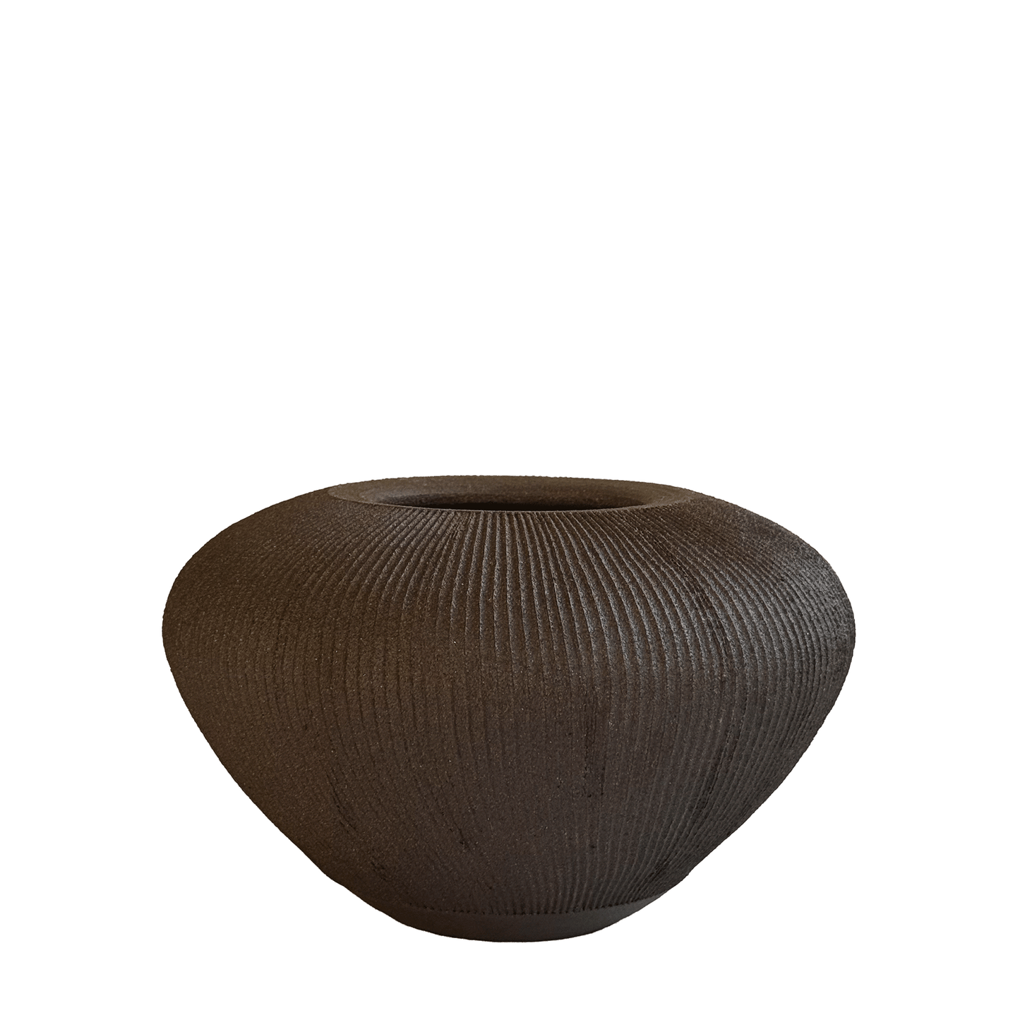 Jasper Ribbed Vase 032 - SOMBRA