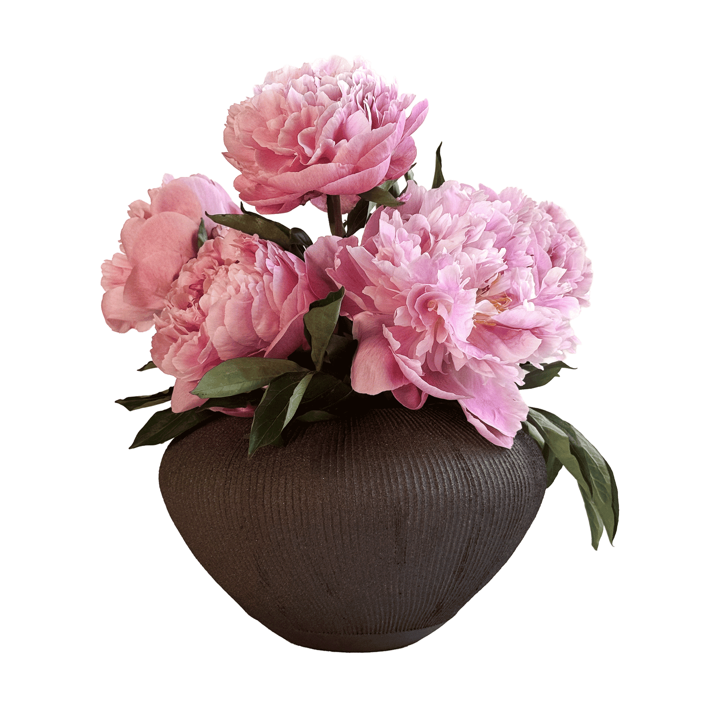 Jasper Ribbed Vase 032 - SOMBRA