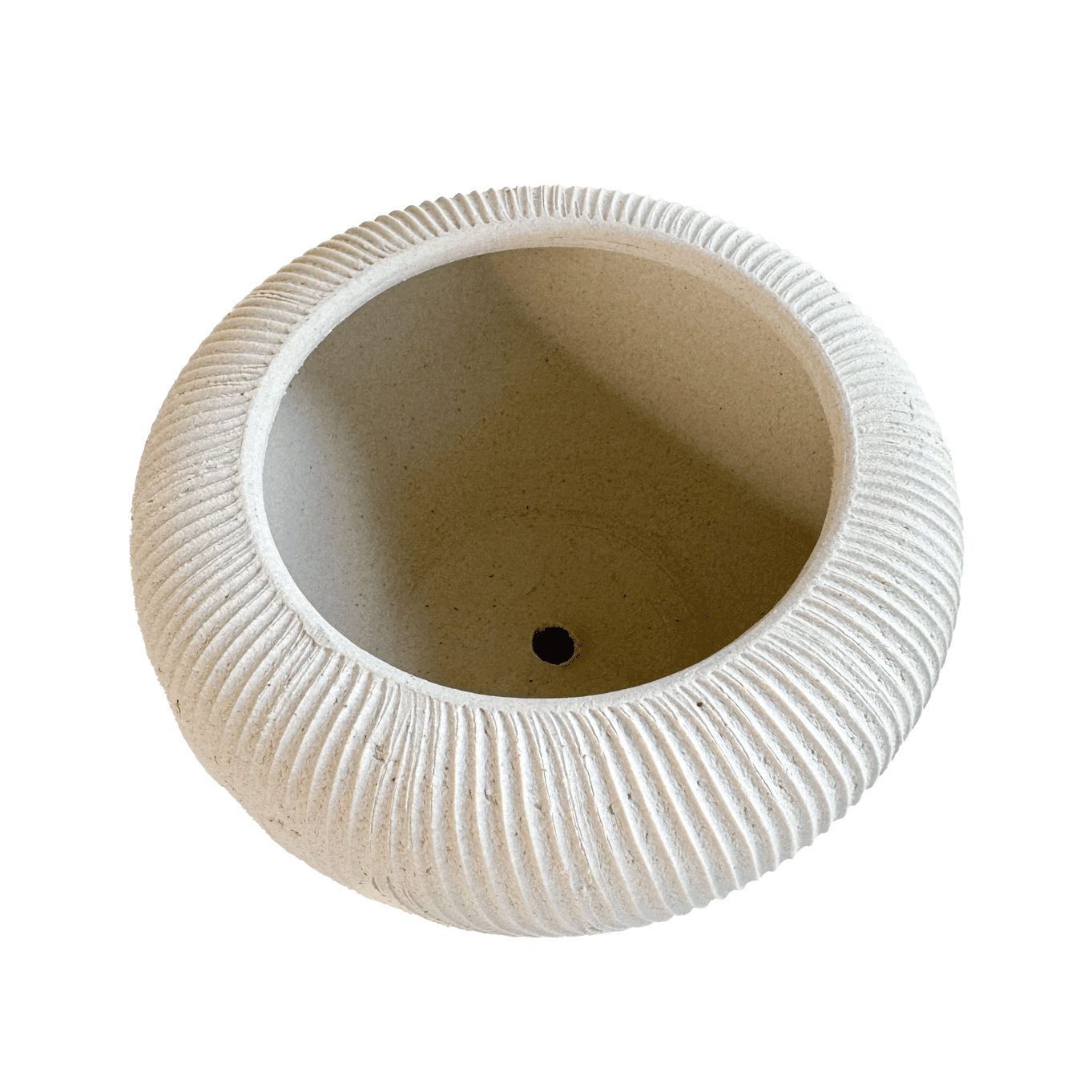 Quartzite Ribbed Planter Set 033 - SOMBRA