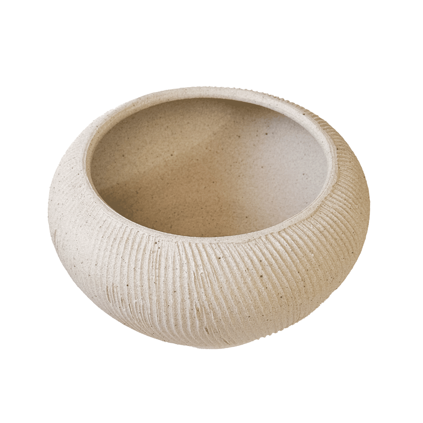 Quartzite Ribbed Planter Set 052 - SOMBRA