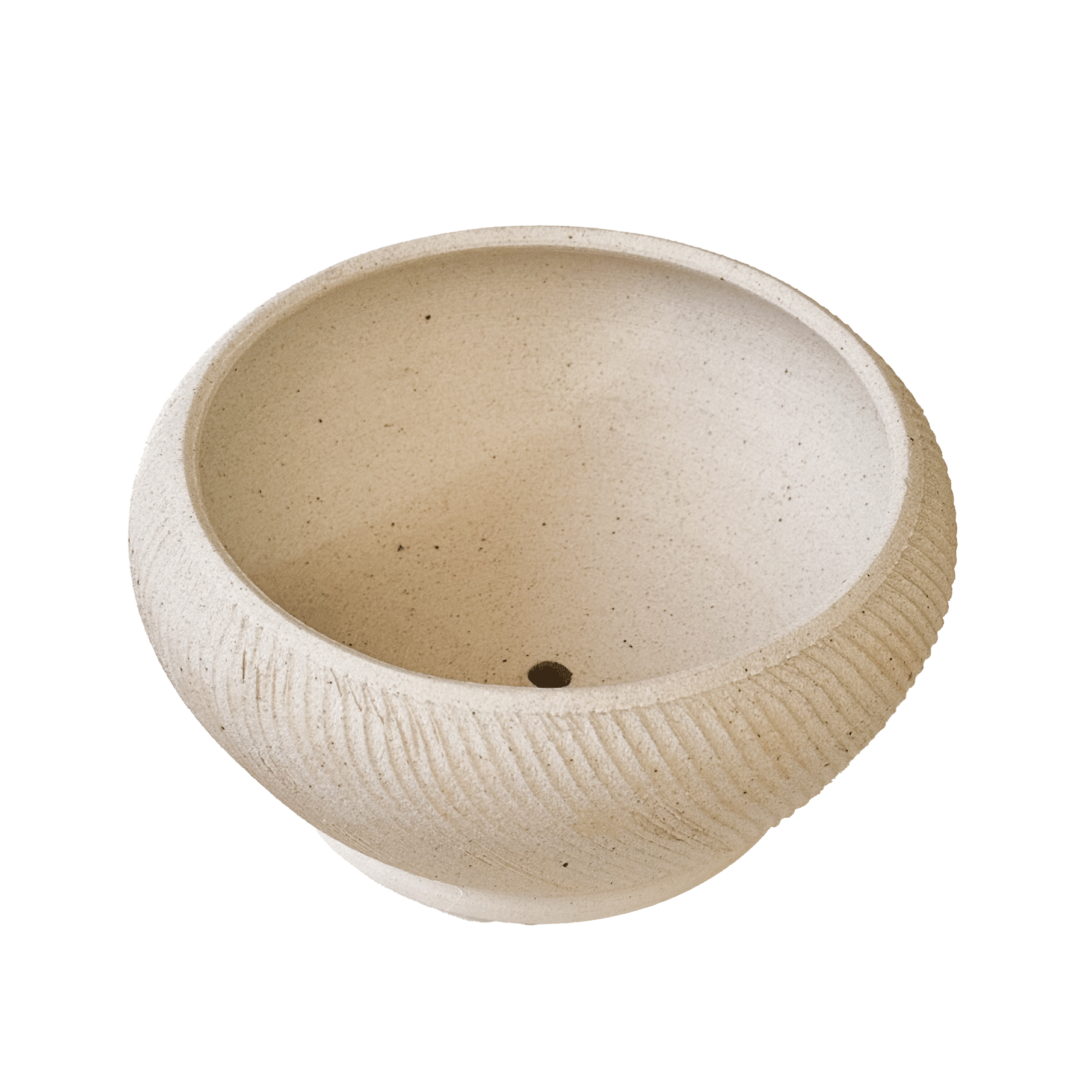 Quartzite Ribbed Planter Set 053 - SOMBRA