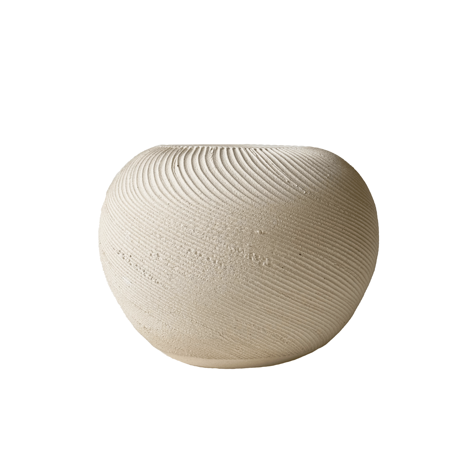 Quartzite Ribbed Vase 038 - SOMBRA