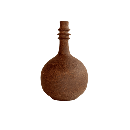 Sandstone Bottleneck Vase 050 - SOMBRA