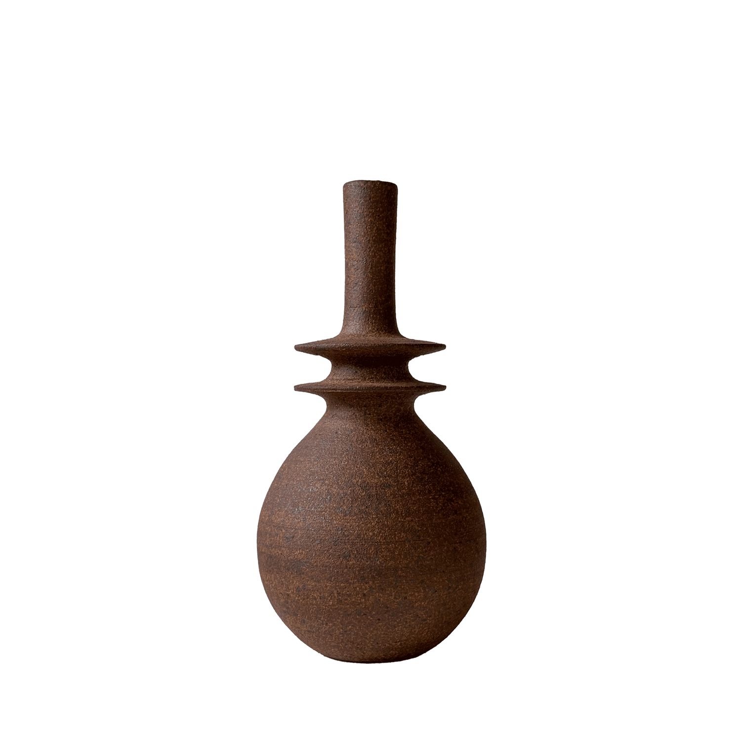 Sandstone Bottleneck Vase 053 - SOMBRA