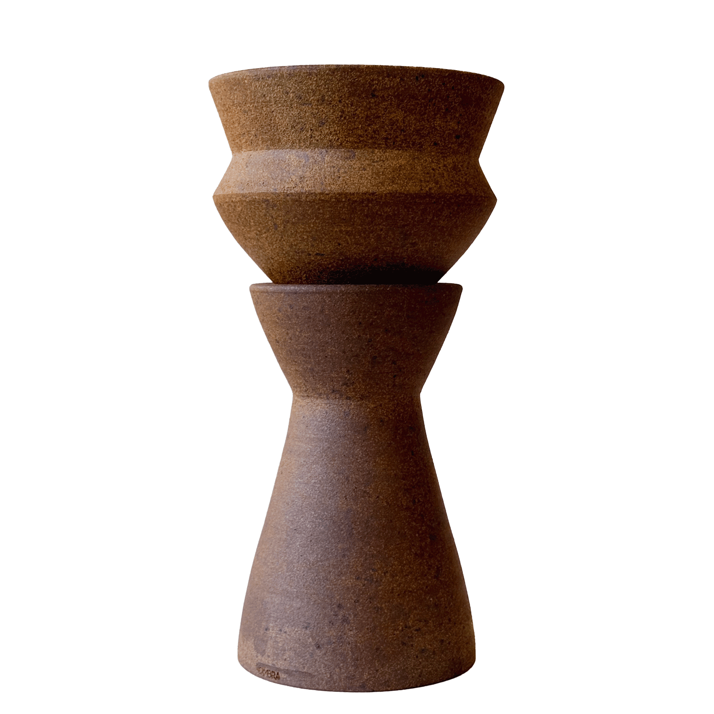 Sandstone Planter Pedestal Set 003 - SOMBRA