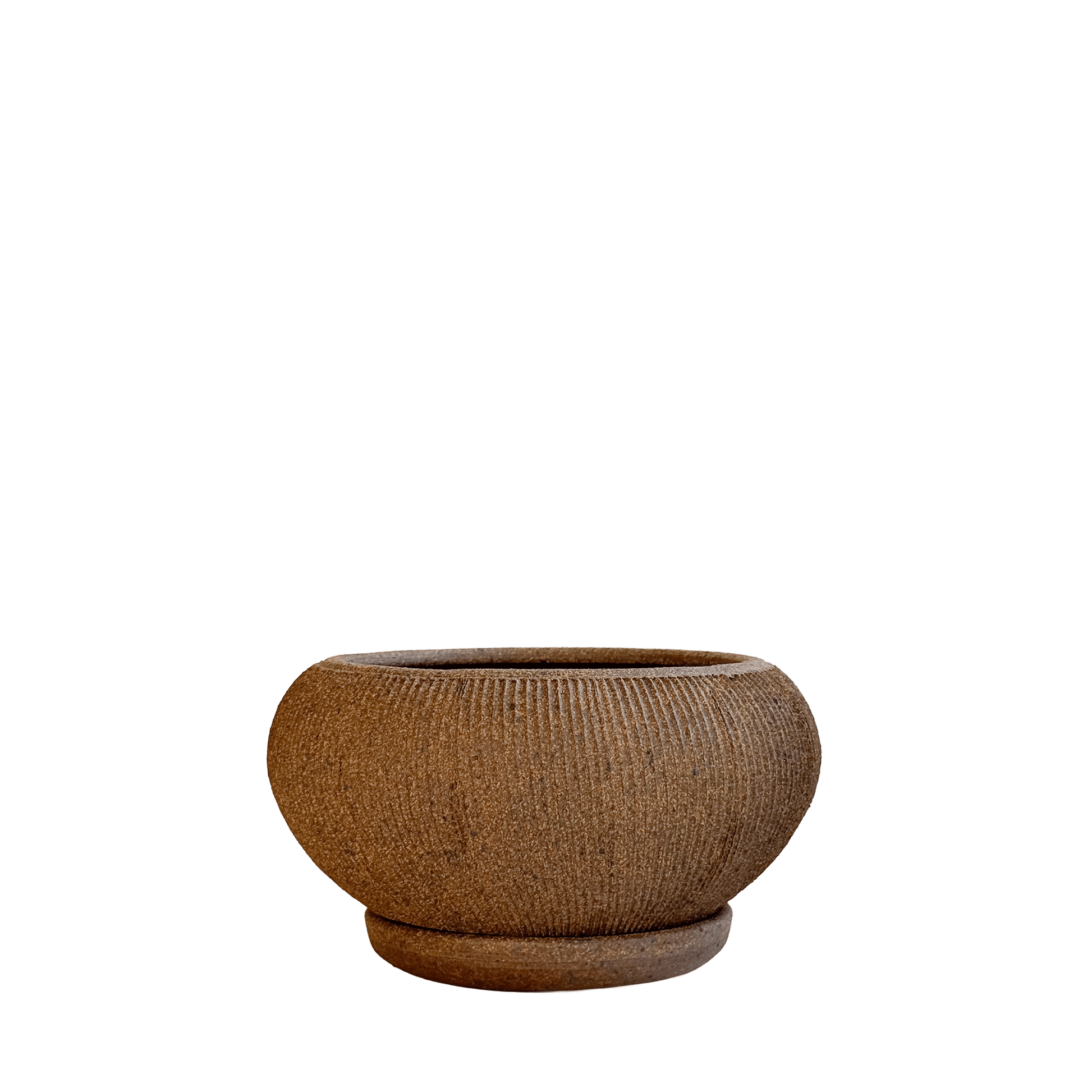 Sandstone Ribbed Planter Set 102 - SOMBRA