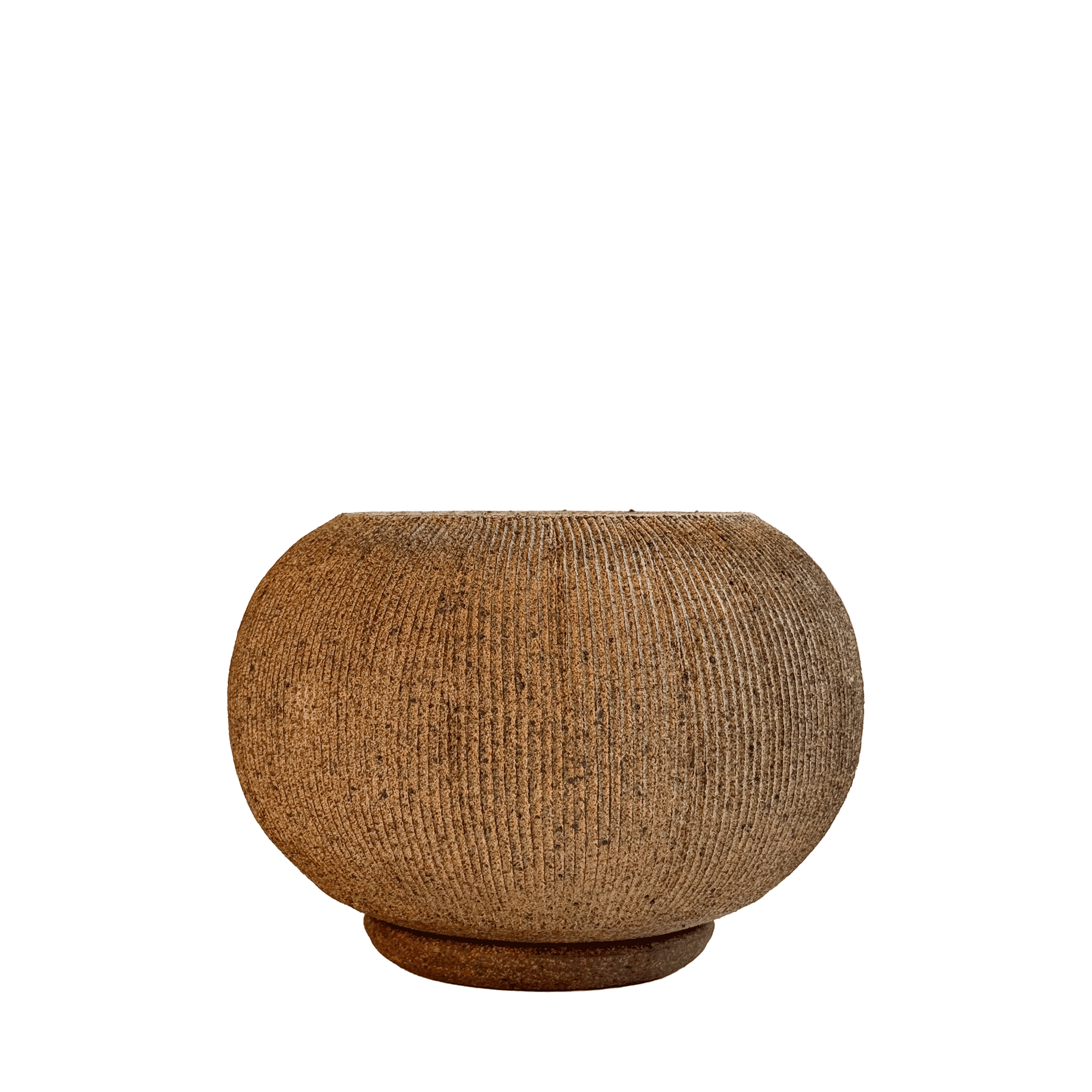 Sandstone Ribbed Planter Set 104 - SOMBRA