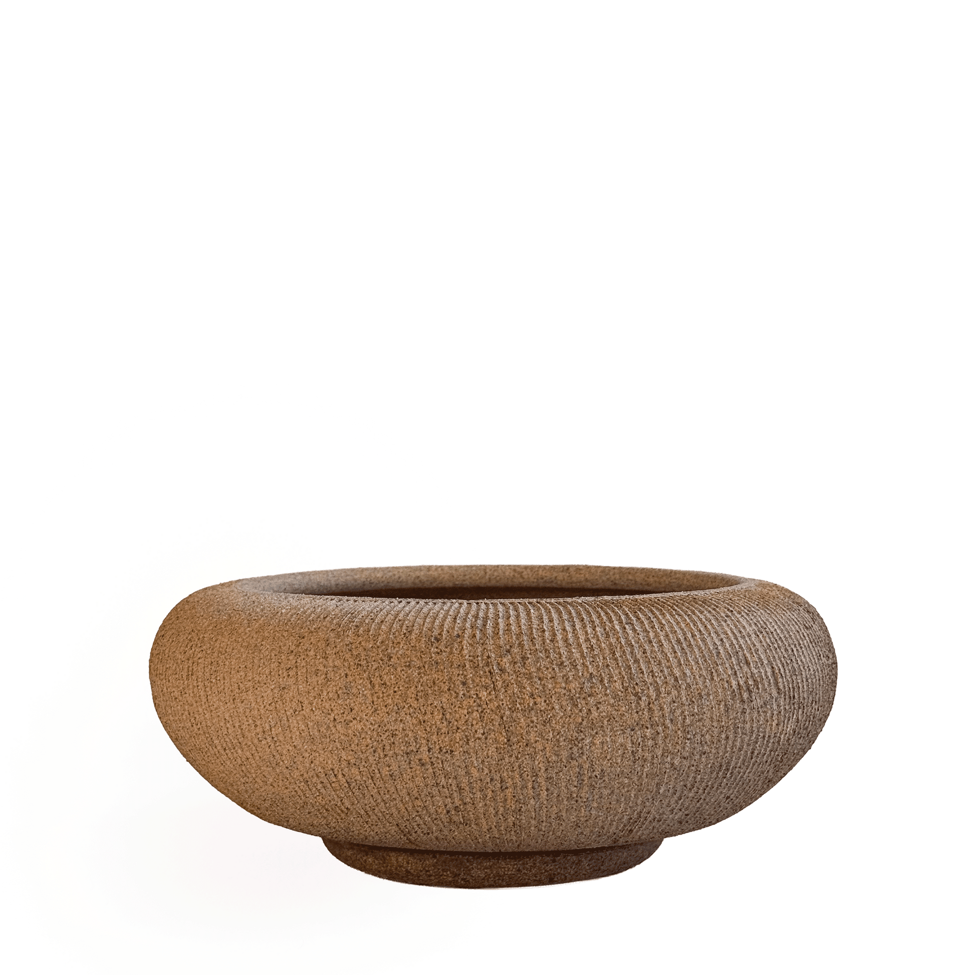 Sandstone Ribbed Planter Set 105 - SOMBRA