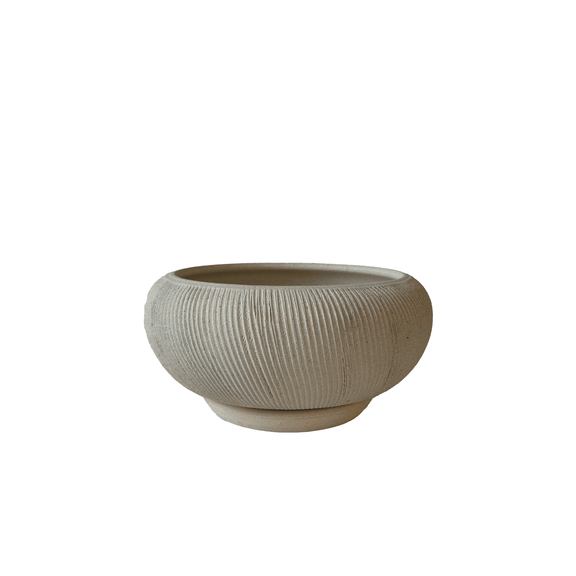 Quartzite Ribbed Planter Set 037 - SOMBRA