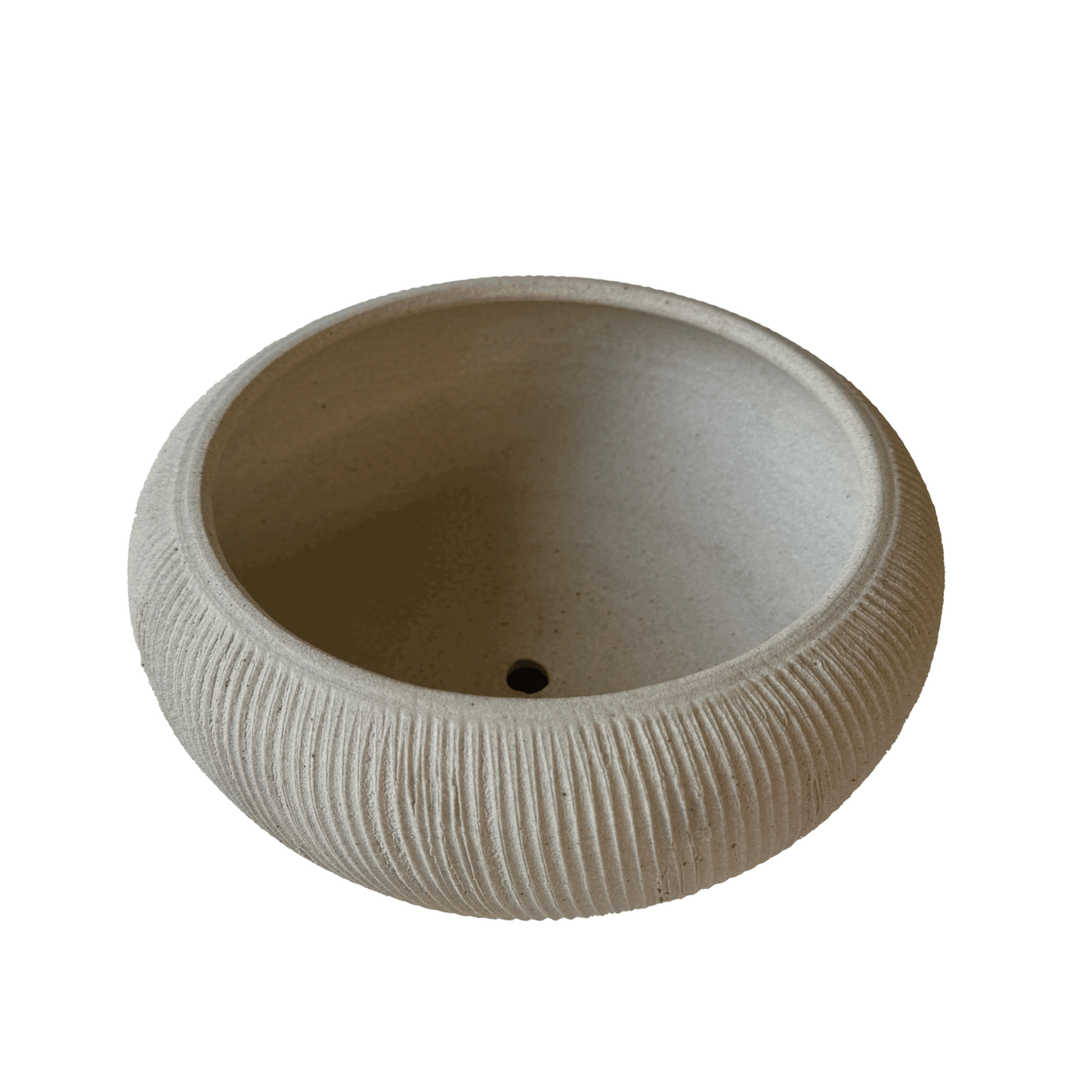 Quartzite Ribbed Planter Set 037 - SOMBRA