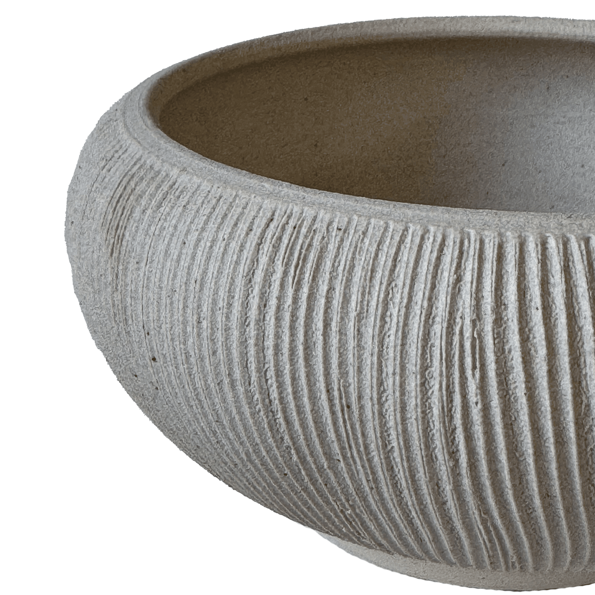 Quartzite Ribbed Planter Set 037 - SOMBRA