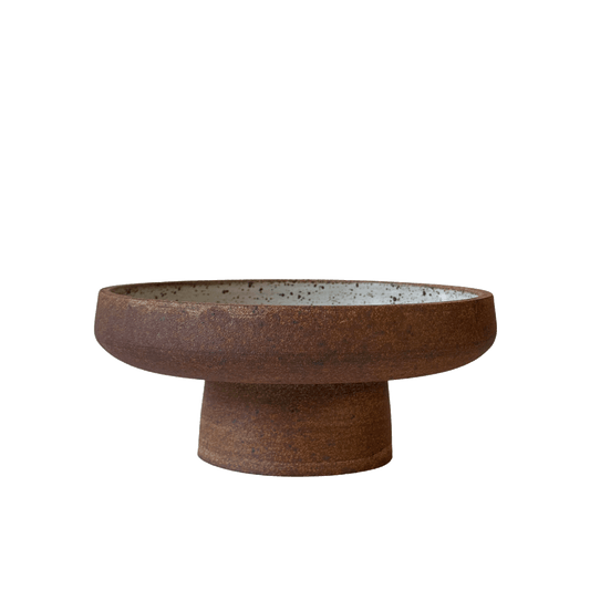 9" Sandstone Pedestal Bowl 007 - SOMBRA