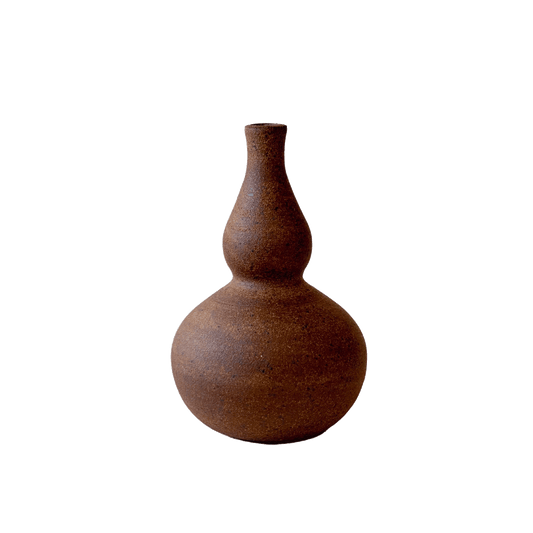 Sandstone Bottleneck Vase 033 - SOMBRA